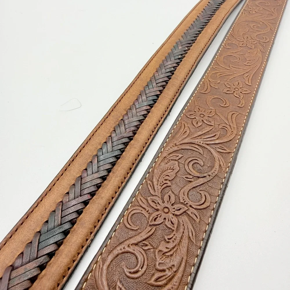 Mens Leather Belt Bundle 5pc L.L. Bean Jos A‎ Bank Territory Ahead Brown 38